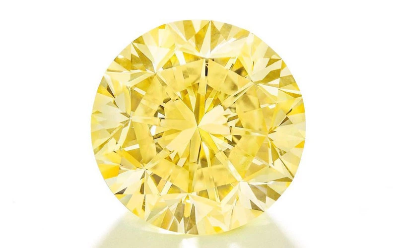 Round cut yellow lab created diamonds