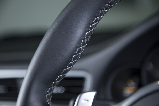 Steering wheel leather cover