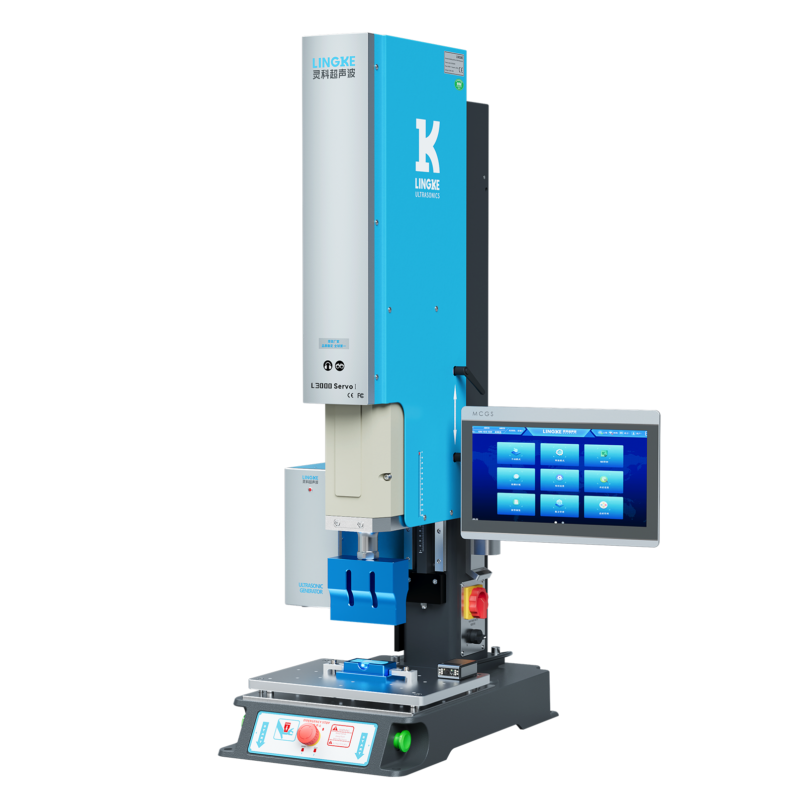 Lingke Servo Ultrasonic Plastic Welding Machine L3000 Servo I 20kHz 2000W